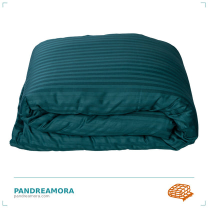 Kołdra obciążeniowa Pandreamora Family Premium i Comfort Premium w satynie w kolorze butelkowej zieleni