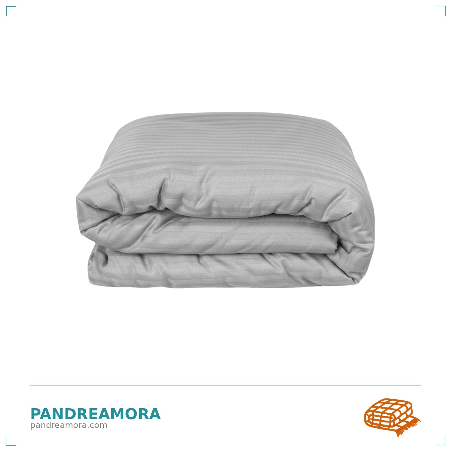 Kołdra obciążeniowa Pandreamora Family Premium i Comfort Premium w szarej satynowej poszewce – widok złożony